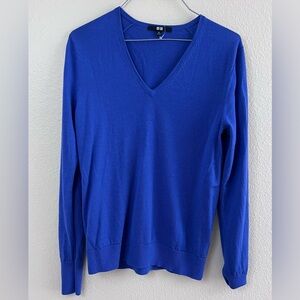 Uniqlo Royal Blue V-neck Knit Top Sweater Women’s XSmall